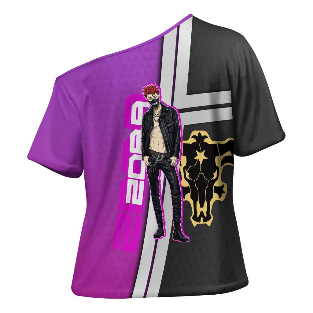 Zora Ideale Cross Shoulder Shirt Punk Anime Streetwear Style