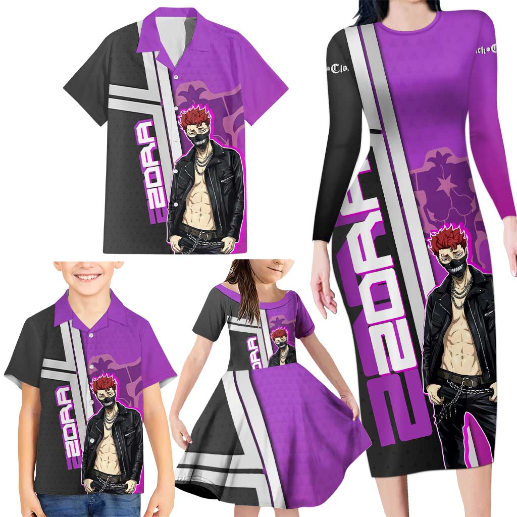 Zora Ideale Family Matching Long Sleeve Bodycon Dress and Hawaiian Shirt Punk Anime Streetwear Style