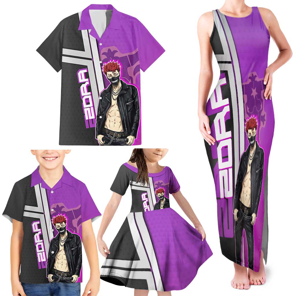 Zora Ideale Family Matching Tank Maxi Dress and Hawaiian Shirt Punk Anime Streetwear Style