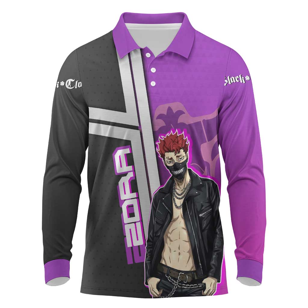 Zora Ideale Long Sleeve Polo Shirt Punk Anime Streetwear Style