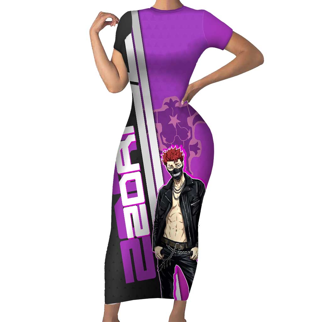 Zora Ideale Short Sleeve Bodycon Dress Punk Anime Streetwear Style