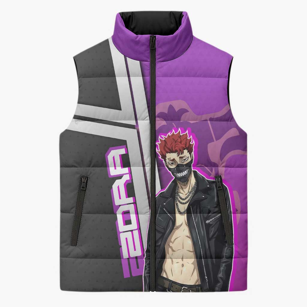 Zora Ideale Sleeveless Puffer Jacket Punk Anime Streetwear Style