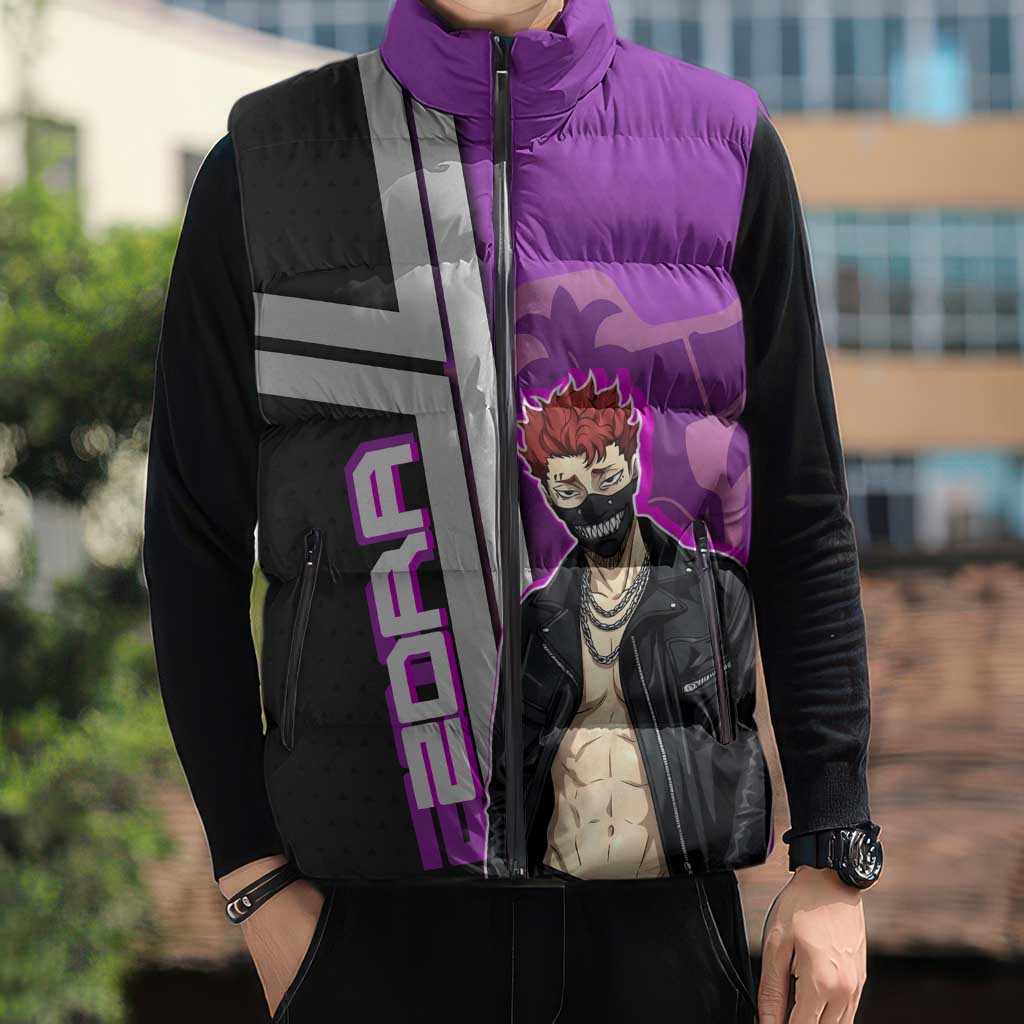 Zora Ideale Sleeveless Puffer Jacket Punk Anime Streetwear Style