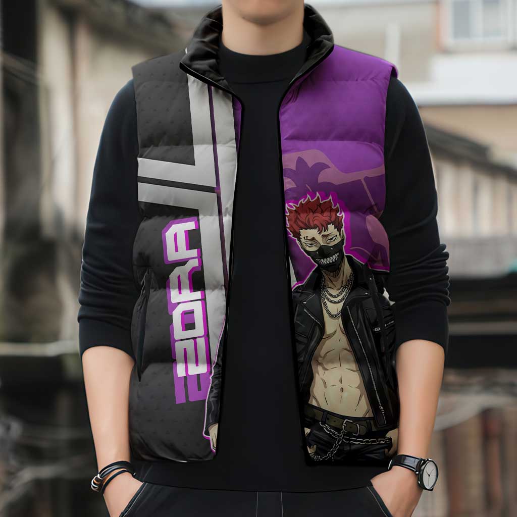 Zora Ideale Sleeveless Puffer Jacket Punk Anime Streetwear Style