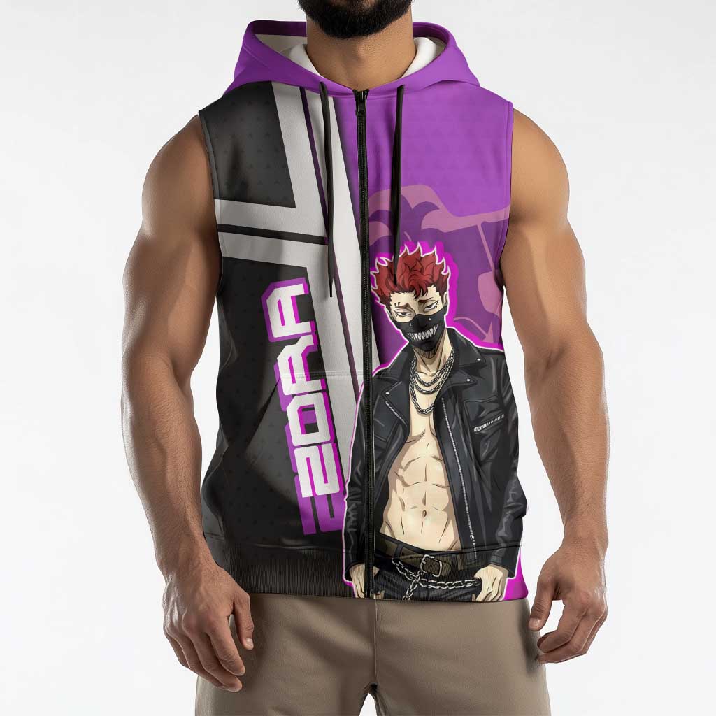 Zora Ideale Sleeveless Zip Hoodie Punk Anime Streetwear Style