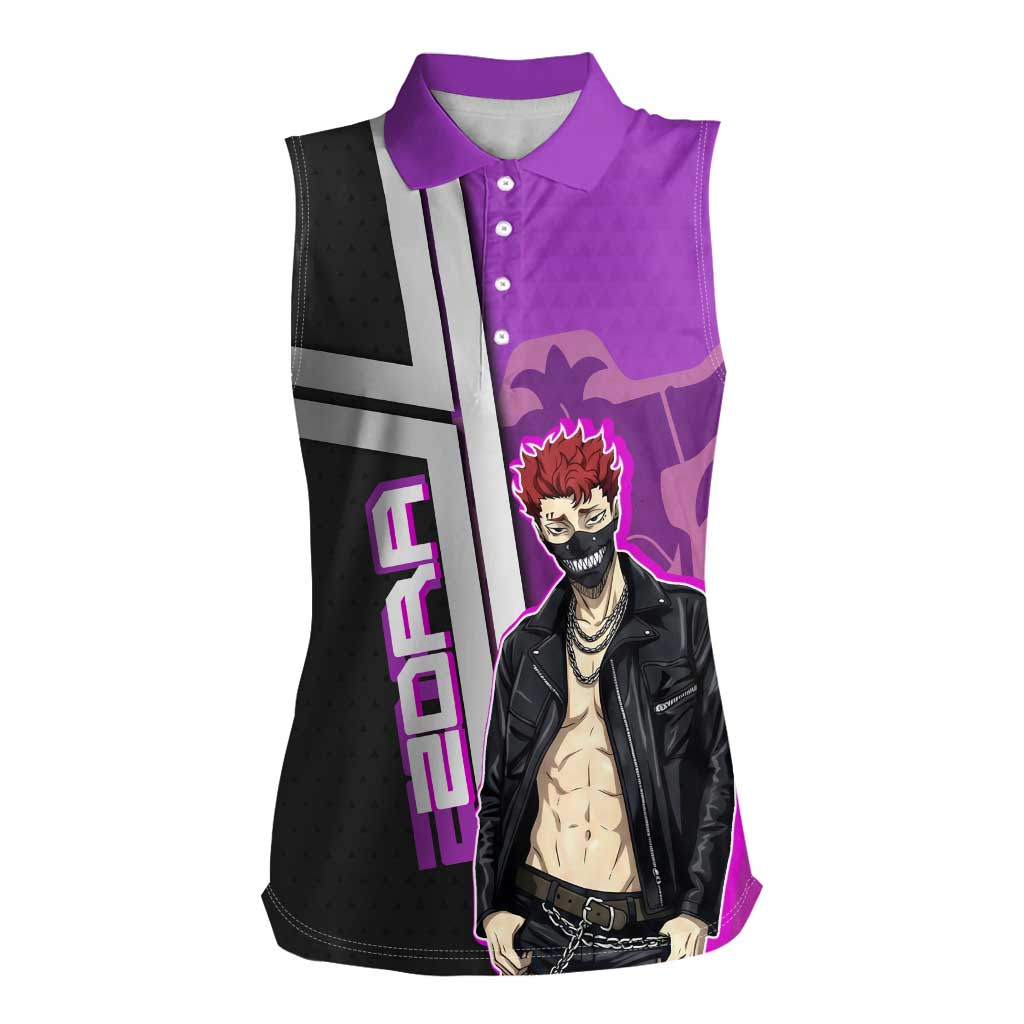 Zora Ideale Women Sleeveless Polo Shirt Punk Anime Streetwear Style