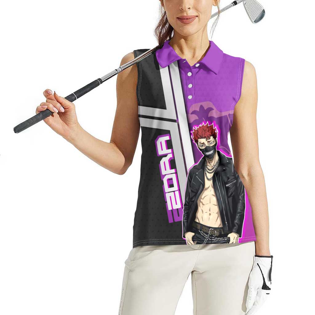 Zora Ideale Women Sleeveless Polo Shirt Punk Anime Streetwear Style