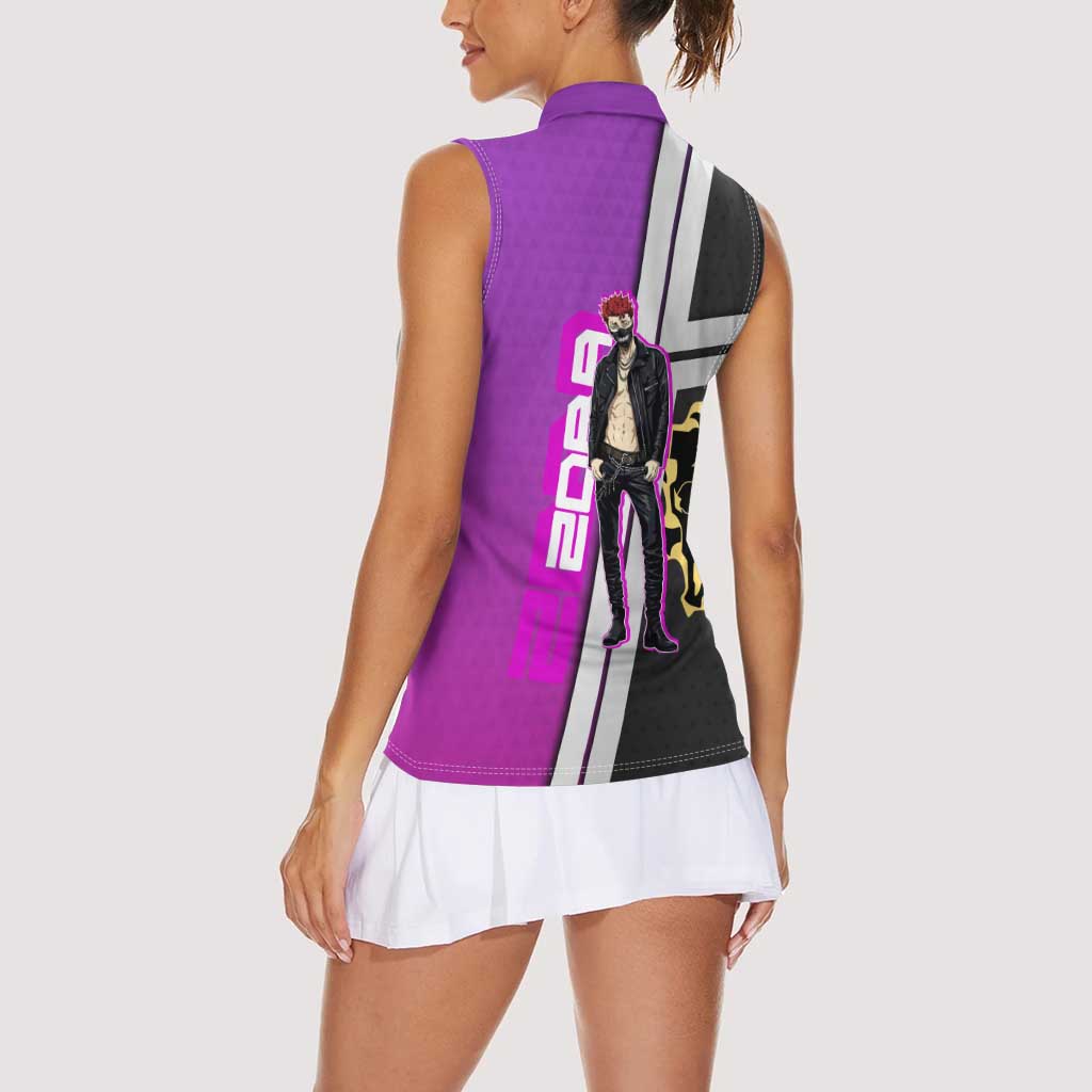 Zora Ideale Women Sleeveless Polo Shirt Punk Anime Streetwear Style