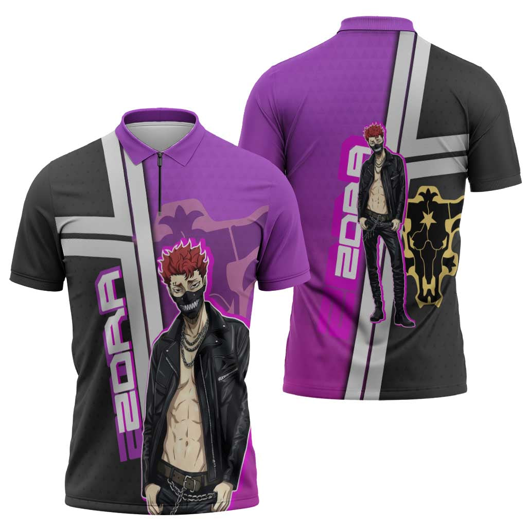 Zora Ideale Zipper Polo Shirt Punk Anime Streetwear Style