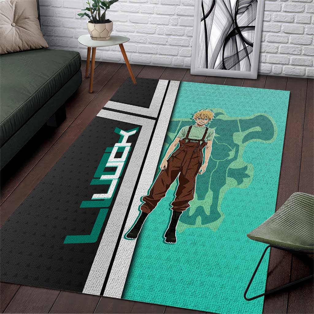 Black Clover Luck Voltia Area Rug Modern Anime Poster Style