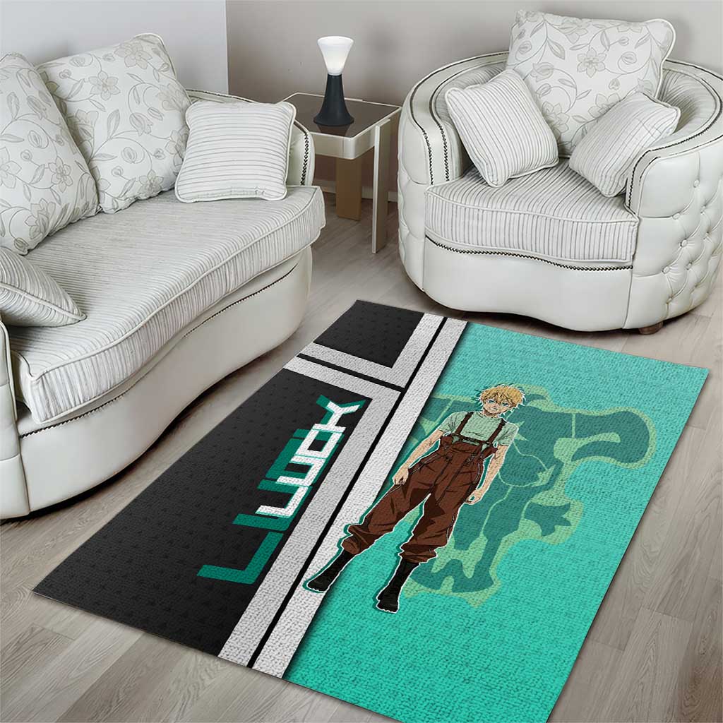 Black Clover Luck Voltia Area Rug Modern Anime Poster Style