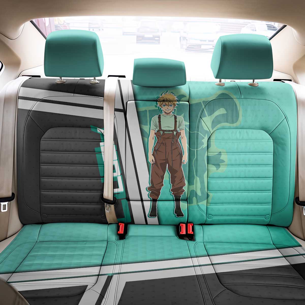 Black Clover Luck Voltia Back Car Seat Cover Modern Anime Poster Style