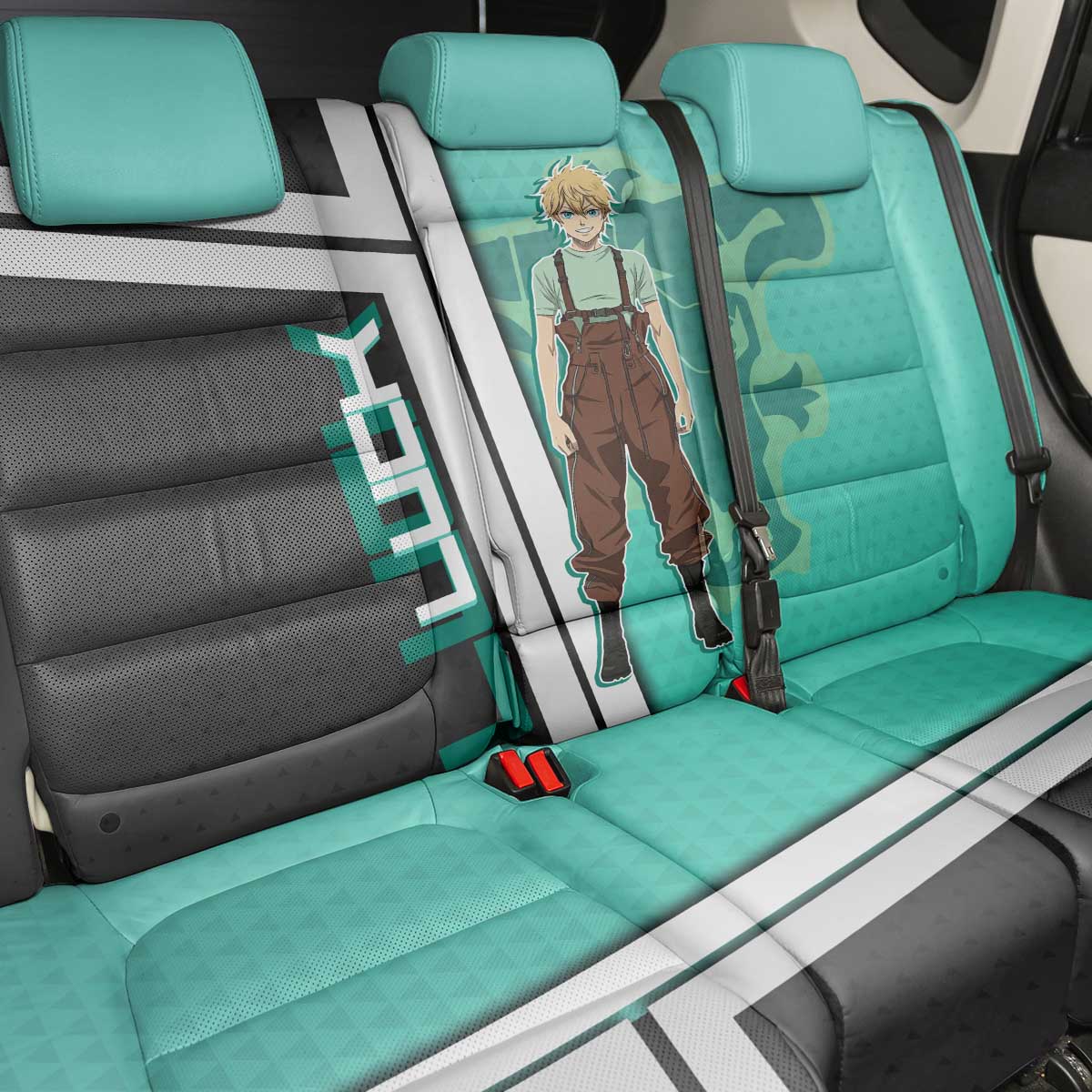 Black Clover Luck Voltia Back Car Seat Cover Modern Anime Poster Style