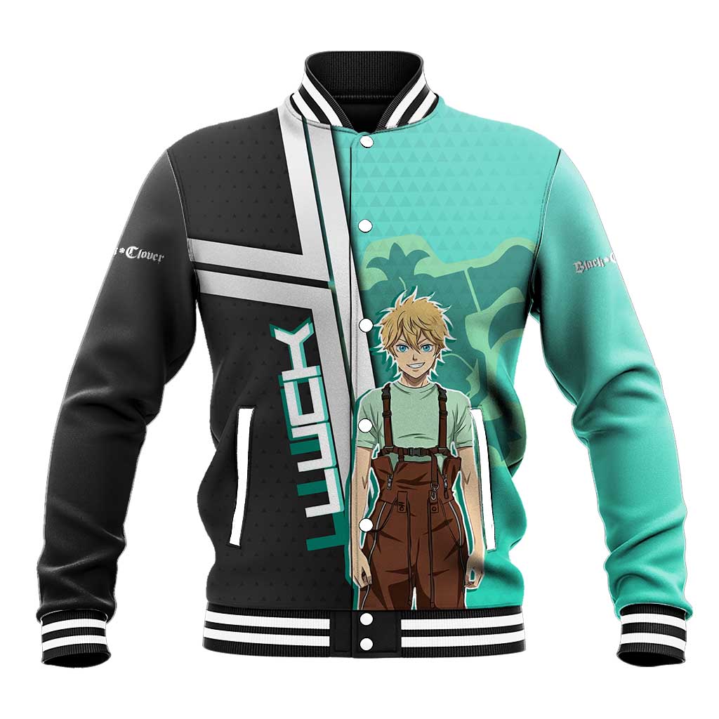 Black Clover Luck Voltia Baseball Jacket Modern Anime Poster Style