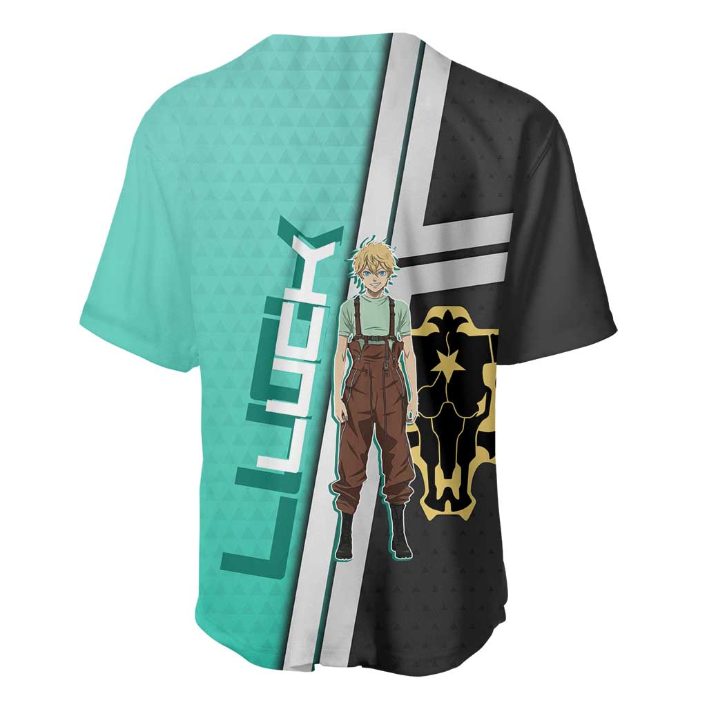 Black Clover Luck Voltia Baseball Jersey Modern Anime Poster Style