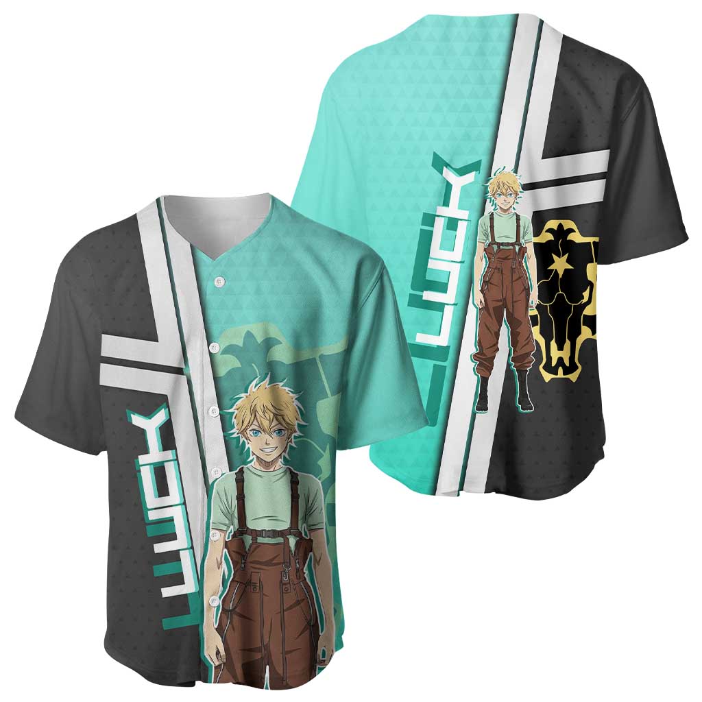Black Clover Luck Voltia Baseball Jersey Modern Anime Poster Style