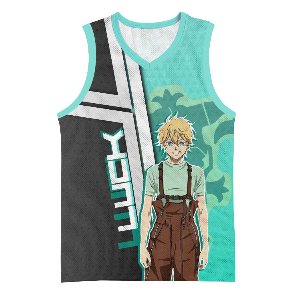 Black Clover Luck Voltia Basketball Jersey Modern Anime Poster Style