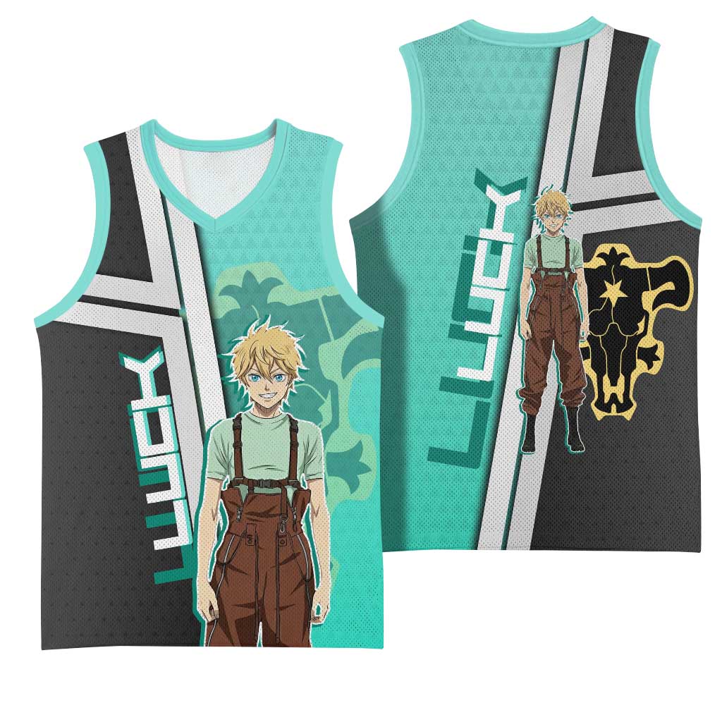 Black Clover Luck Voltia Basketball Jersey Modern Anime Poster Style