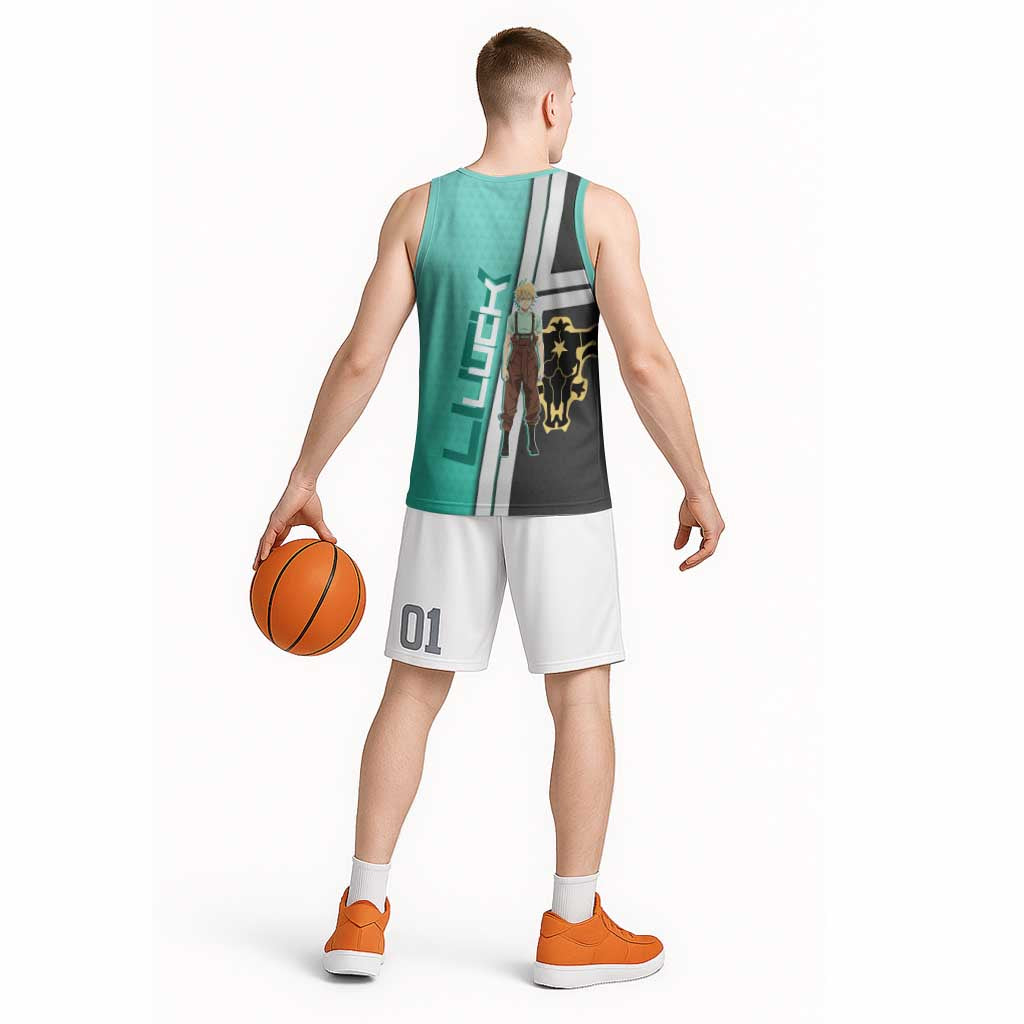 Black Clover Luck Voltia Basketball Jersey Modern Anime Poster Style