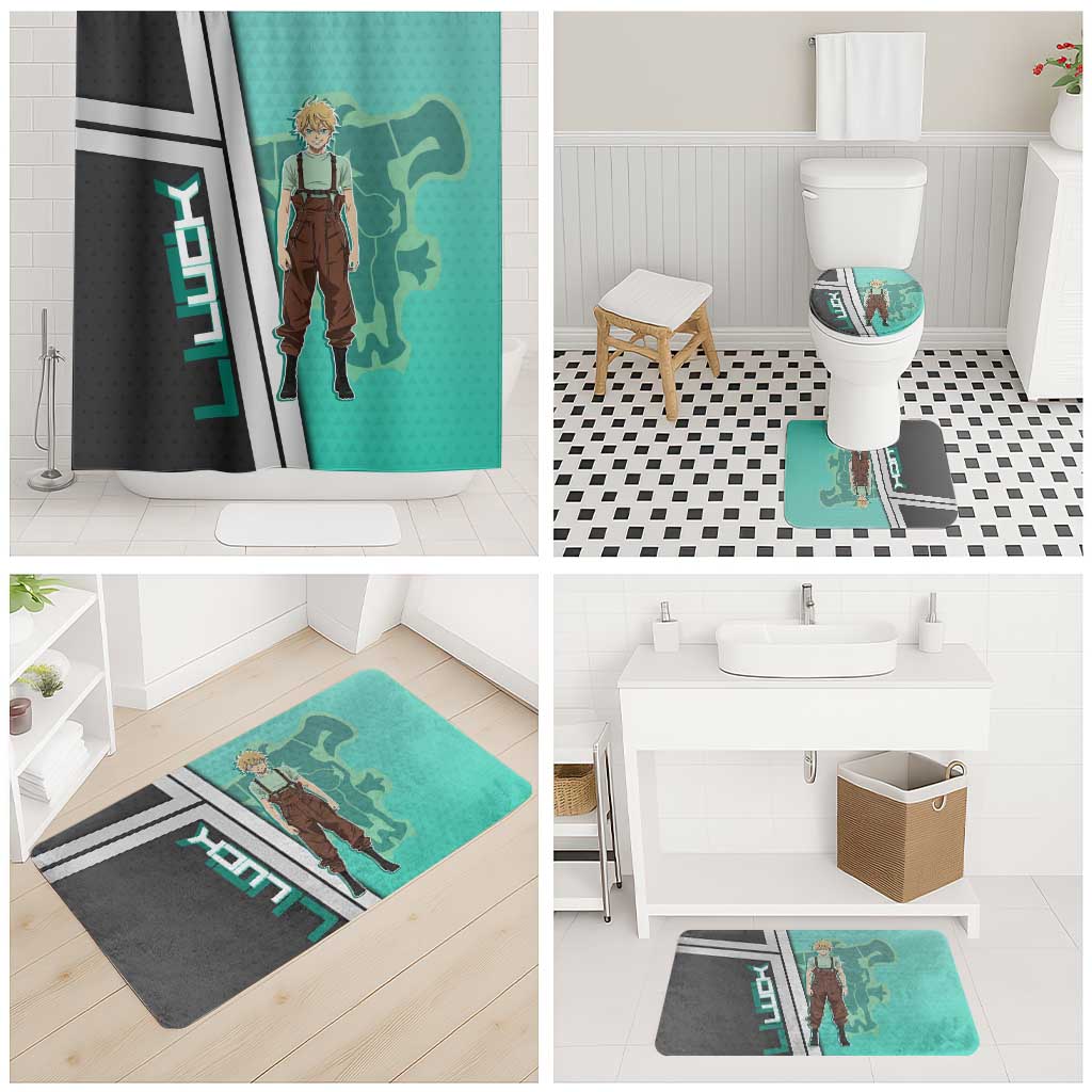 Black Clover Luck Voltia Bathroom Set Modern Anime Poster Style