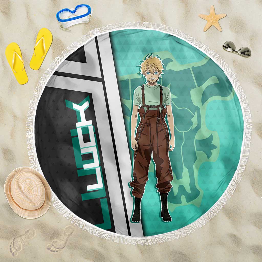 Black Clover Luck Voltia Beach Blanket Modern Anime Poster Style