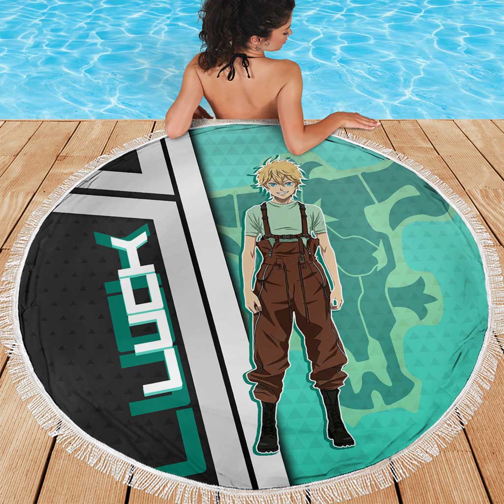 Black Clover Luck Voltia Beach Blanket Modern Anime Poster Style