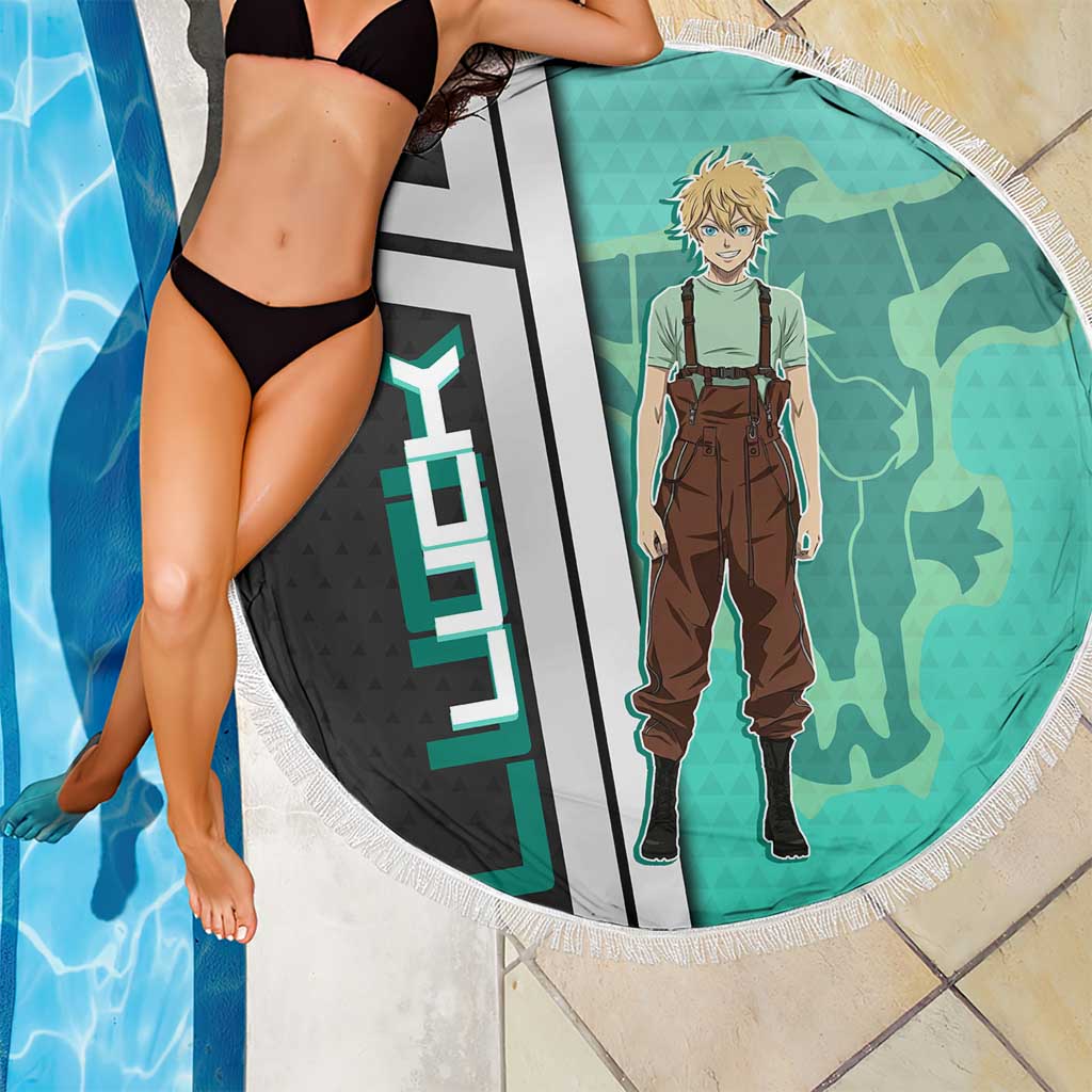 Black Clover Luck Voltia Beach Blanket Modern Anime Poster Style
