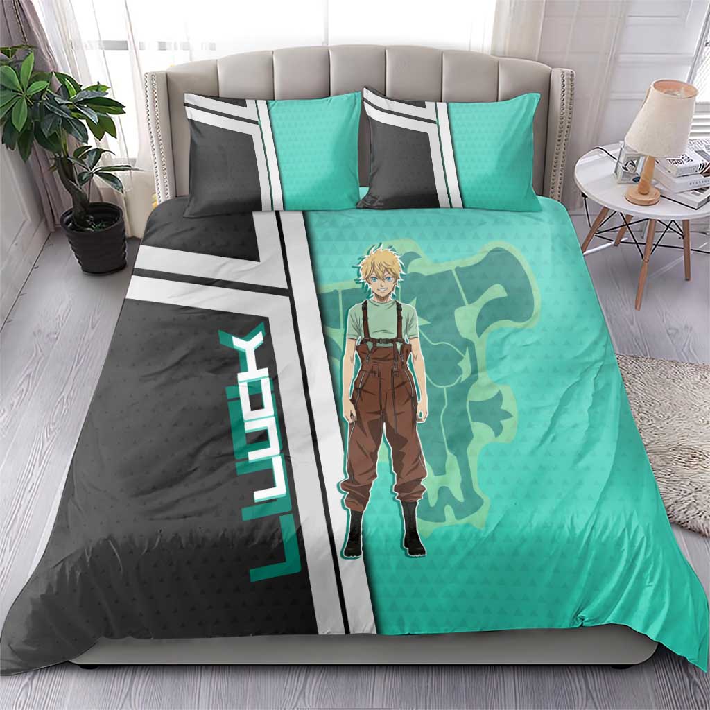 Black Clover Luck Voltia Bedding Set Modern Anime Poster Style