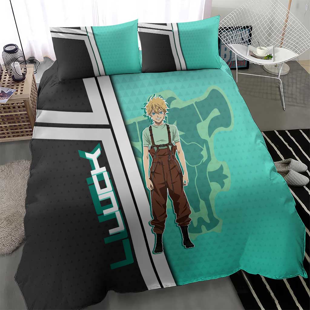 Black Clover Luck Voltia Bedding Set Modern Anime Poster Style