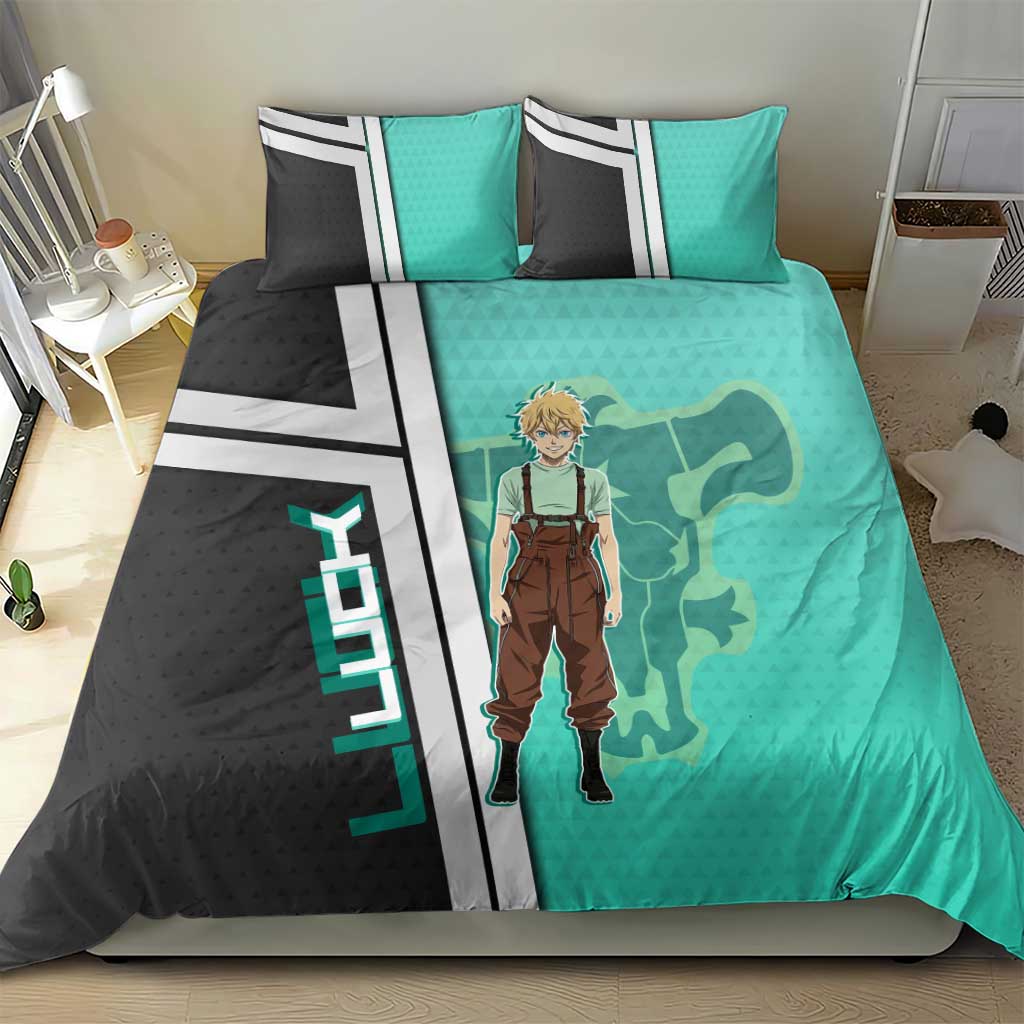 Black Clover Luck Voltia Bedding Set Modern Anime Poster Style