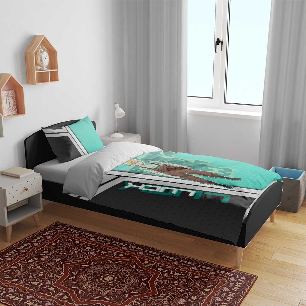 Black Clover Luck Voltia Bedding Set Modern Anime Poster Style