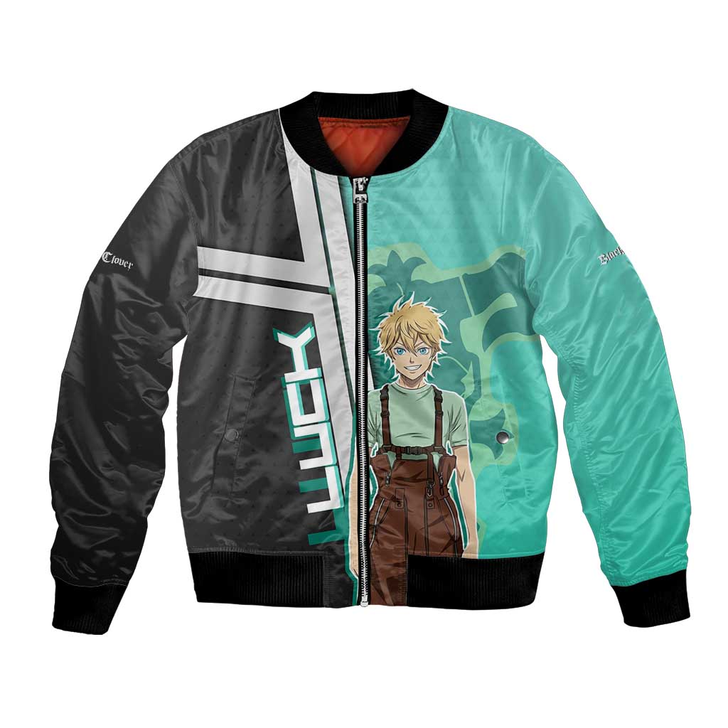Black Clover Luck Voltia Bomber Jacket Modern Anime Poster Style