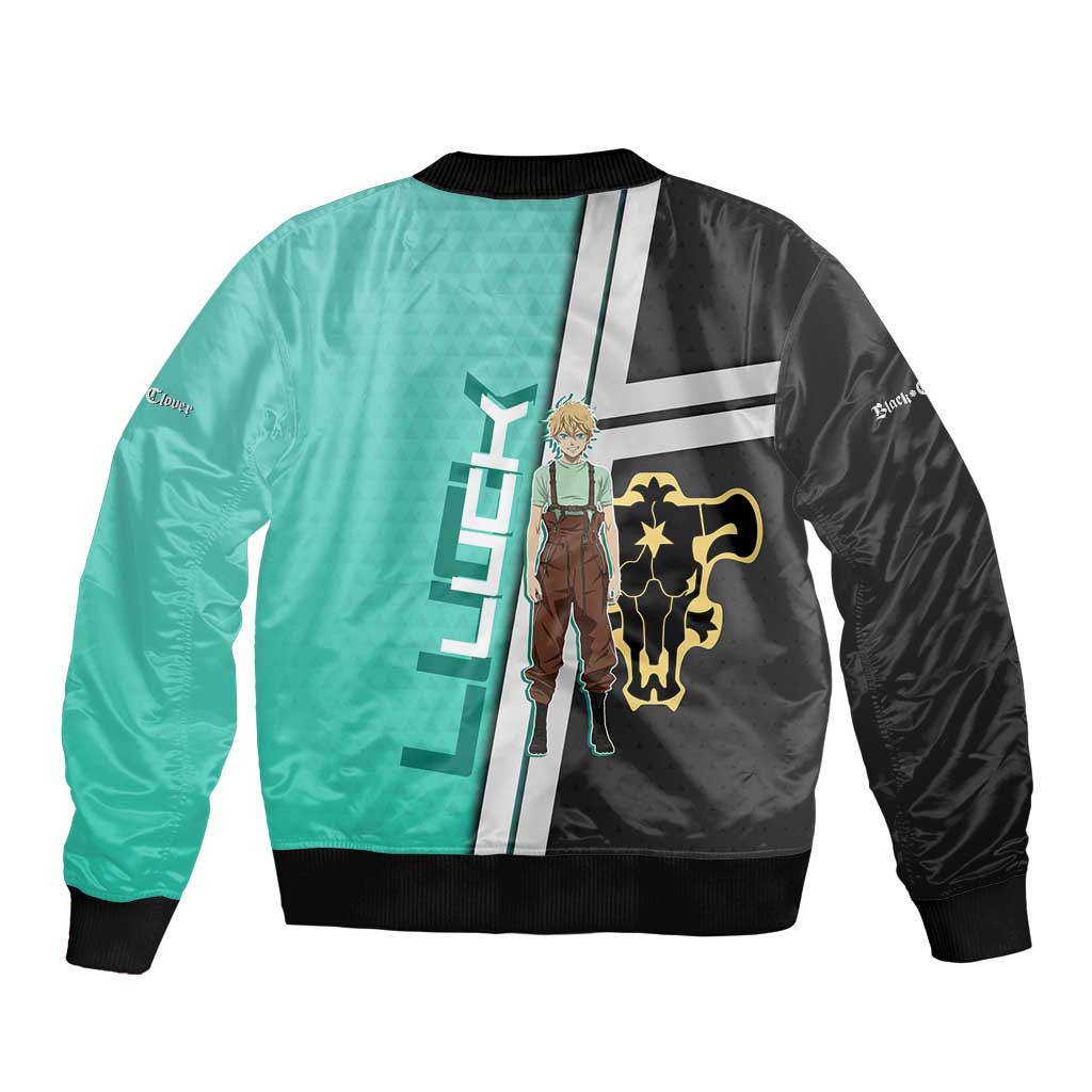 Black Clover Luck Voltia Bomber Jacket Modern Anime Poster Style