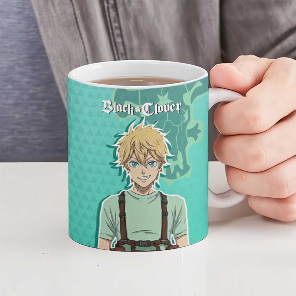 Black Clover Luck Voltia Ceramic Mug Modern Anime Poster Style