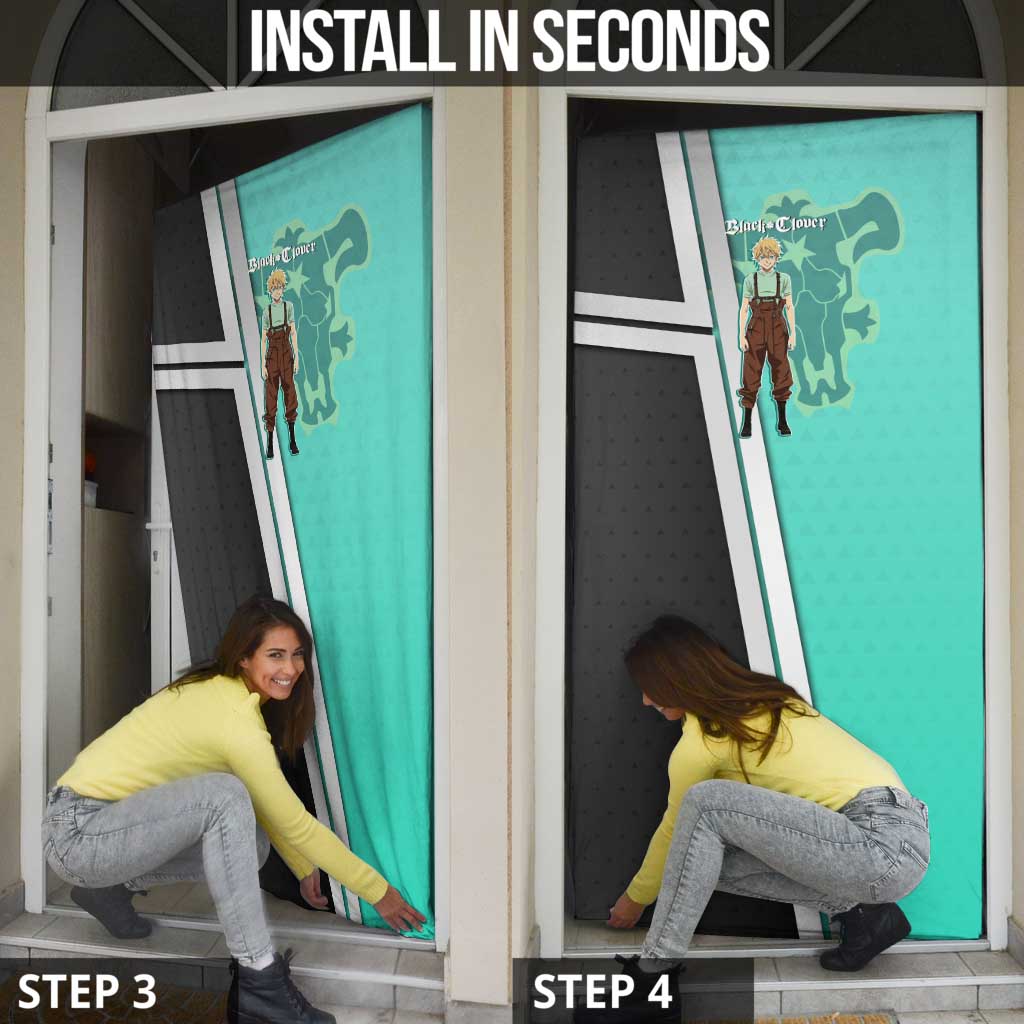 Black Clover Luck Voltia Door Cover Modern Anime Poster Style