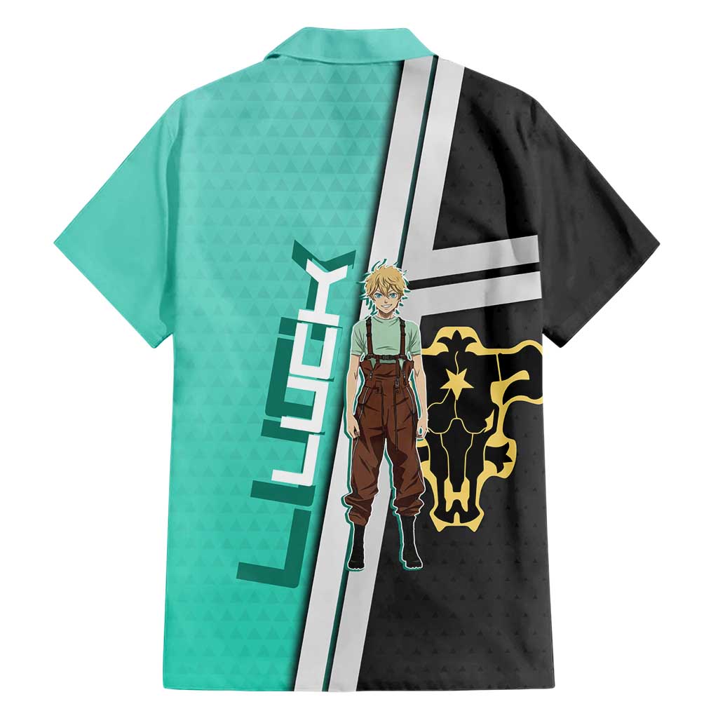 Black Clover Luck Voltia Family Matching Off The Shoulder Long Sleeve Dress and Hawaiian Shirt Modern Anime Poster Style