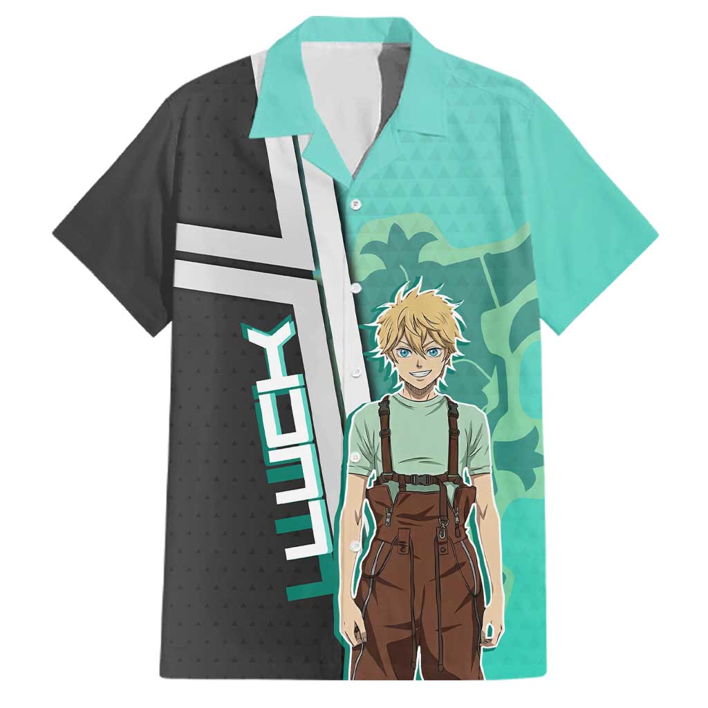 Black Clover Luck Voltia Family Matching Summer Maxi Dress and Hawaiian Shirt Modern Anime Poster Style