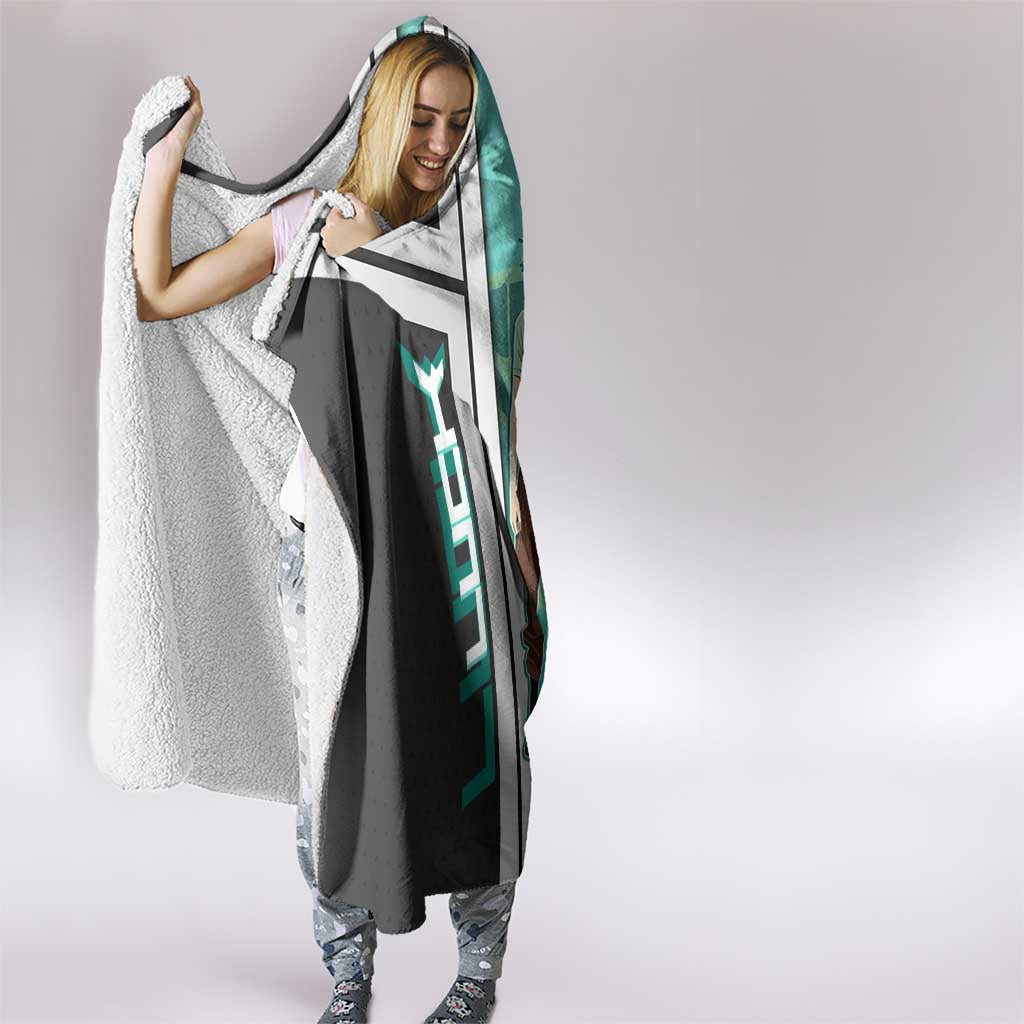 Black Clover Luck Voltia Hooded Blanket Modern Anime Poster Style