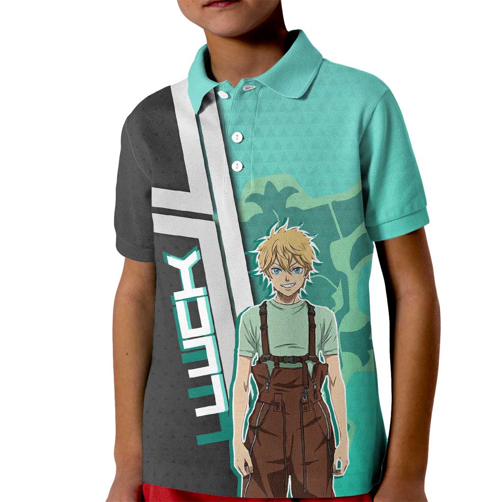 Black Clover Luck Voltia Kid Polo Shirt Modern Anime Poster Style