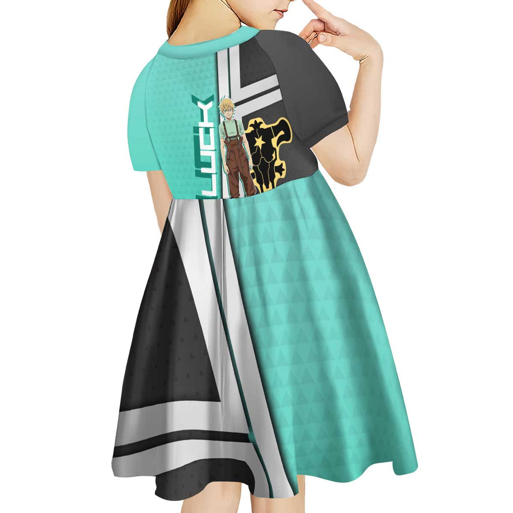 Black Clover Luck Voltia Kid Short Sleeve Dress Modern Anime Poster Style
