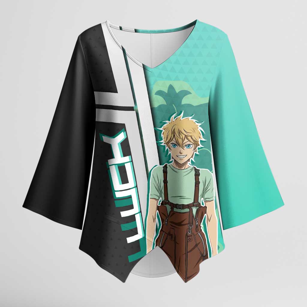 Black Clover Luck Voltia Kimono Sleeve Blouse Modern Anime Poster Style