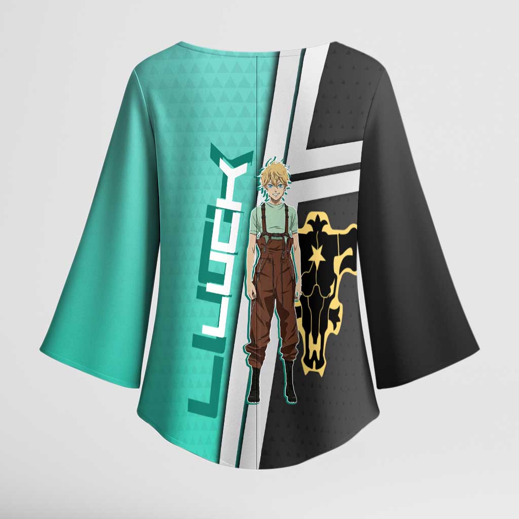 Black Clover Luck Voltia Kimono Sleeve Blouse Modern Anime Poster Style