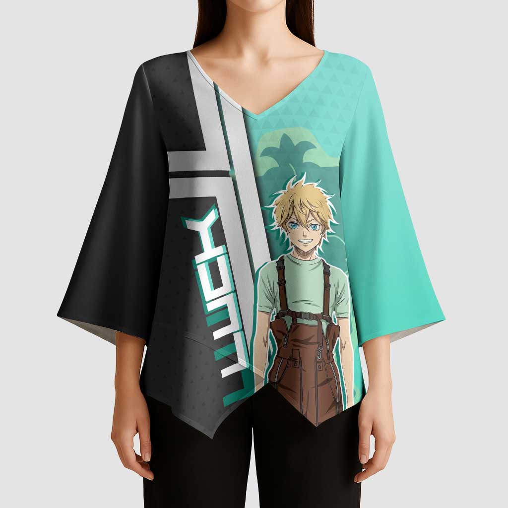 Black Clover Luck Voltia Kimono Sleeve Blouse Modern Anime Poster Style