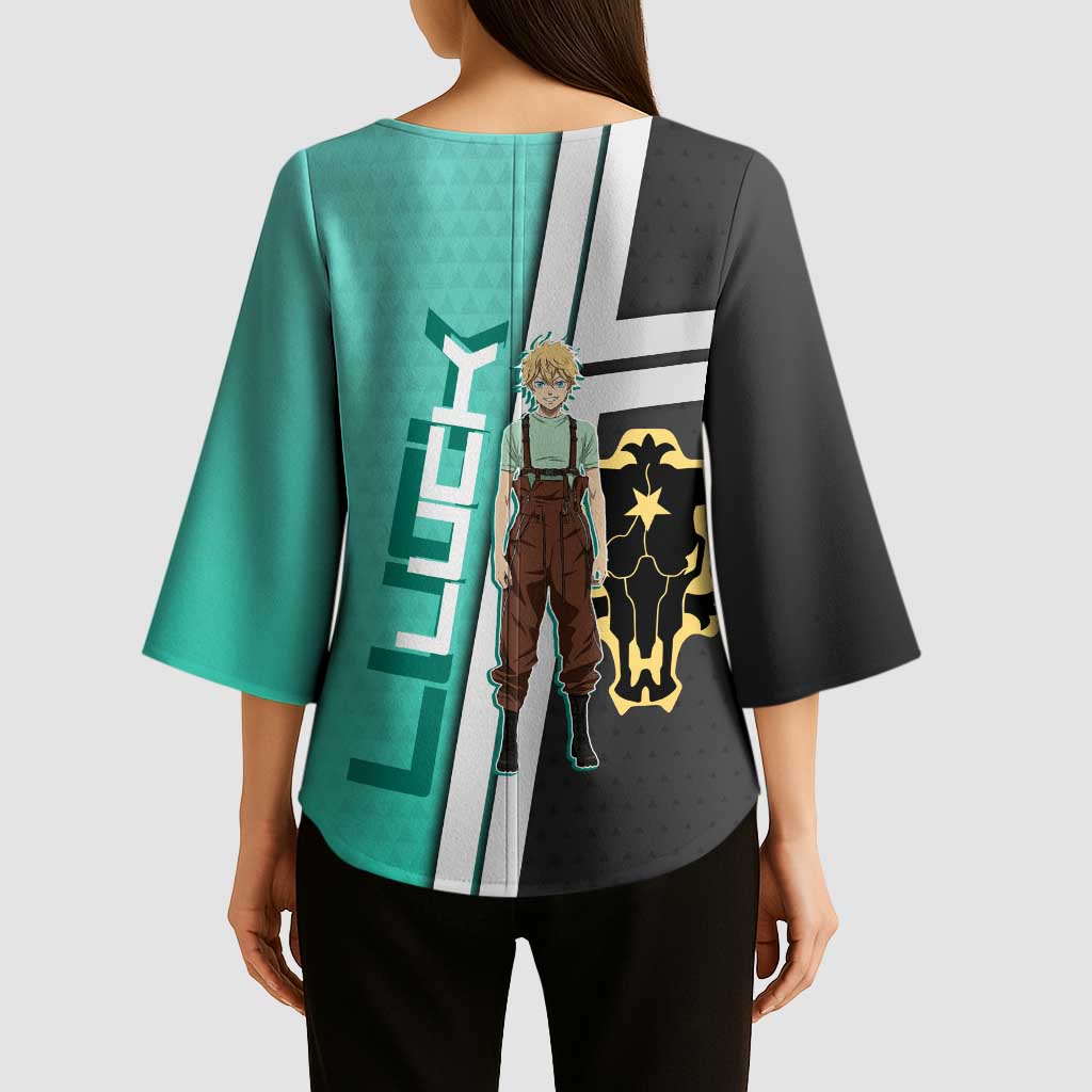 Black Clover Luck Voltia Kimono Sleeve Blouse Modern Anime Poster Style