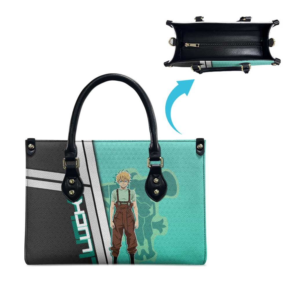 Black Clover Luck Voltia Leather Bag Modern Anime Poster Style
