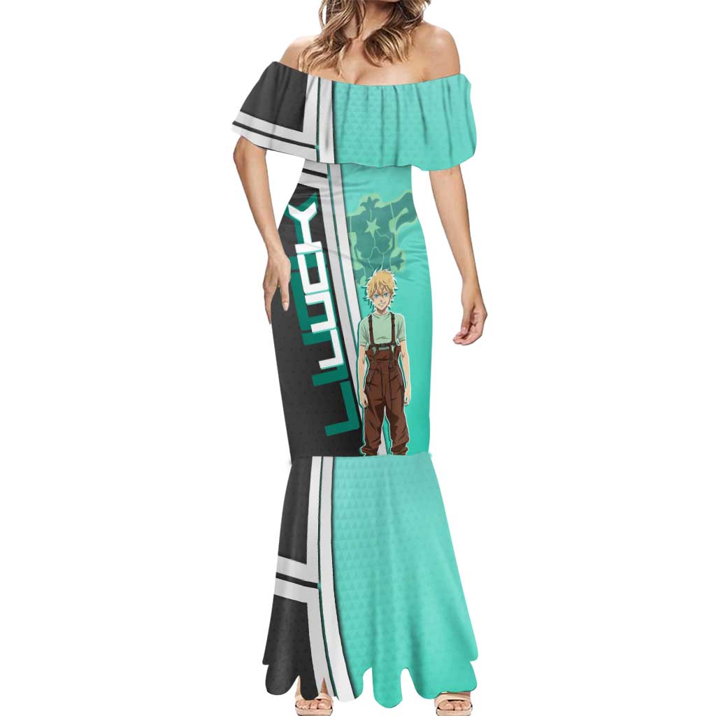 Black Clover Luck Voltia Mermaid Dress Modern Anime Poster Style