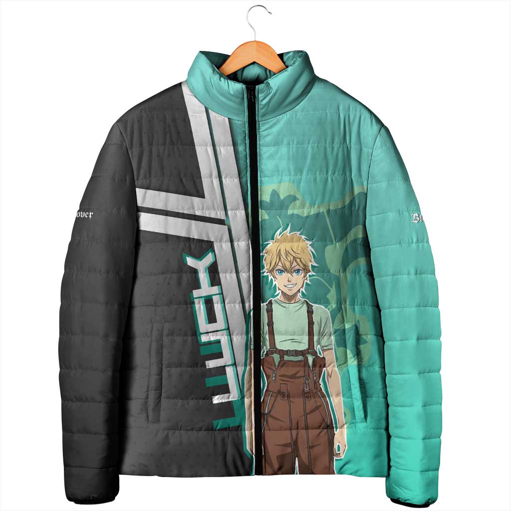 Black Clover Luck Voltia Padded Jacket Modern Anime Poster Style
