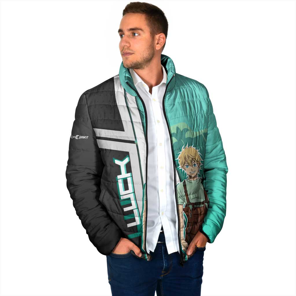 Black Clover Luck Voltia Padded Jacket Modern Anime Poster Style