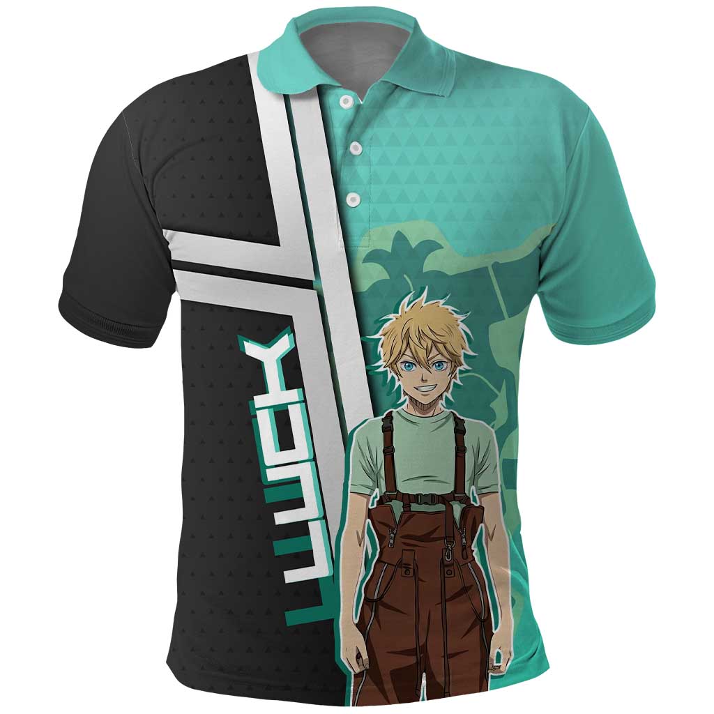 Black Clover Luck Voltia Polo Shirt Modern Anime Poster Style