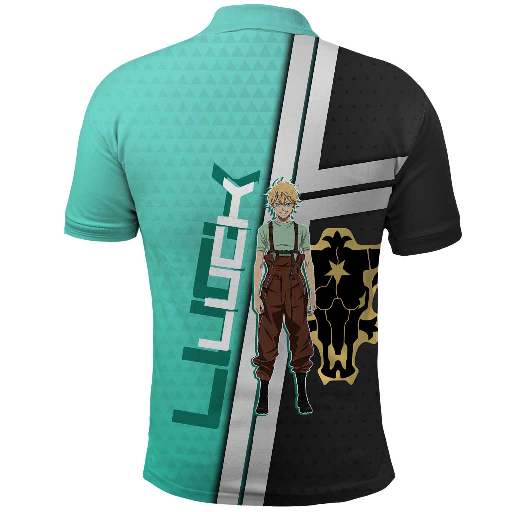 Black Clover Luck Voltia Polo Shirt Modern Anime Poster Style
